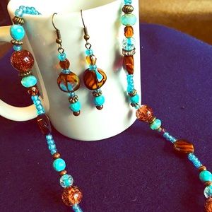 Necklace and earrings